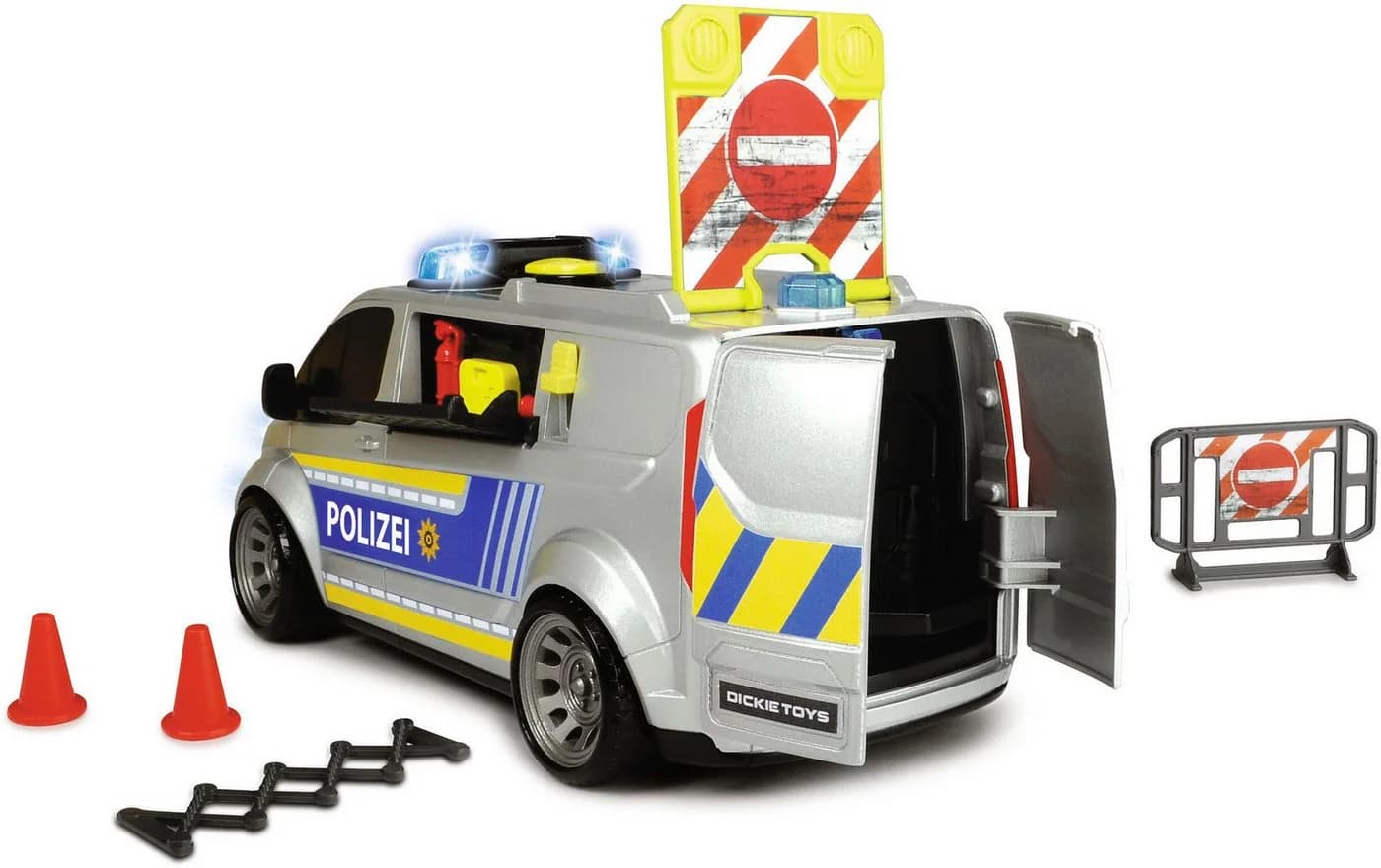 Dickie Toys Ford Transit Police Spielzeug-Transporter mit Licht und Sound - Bild 4
