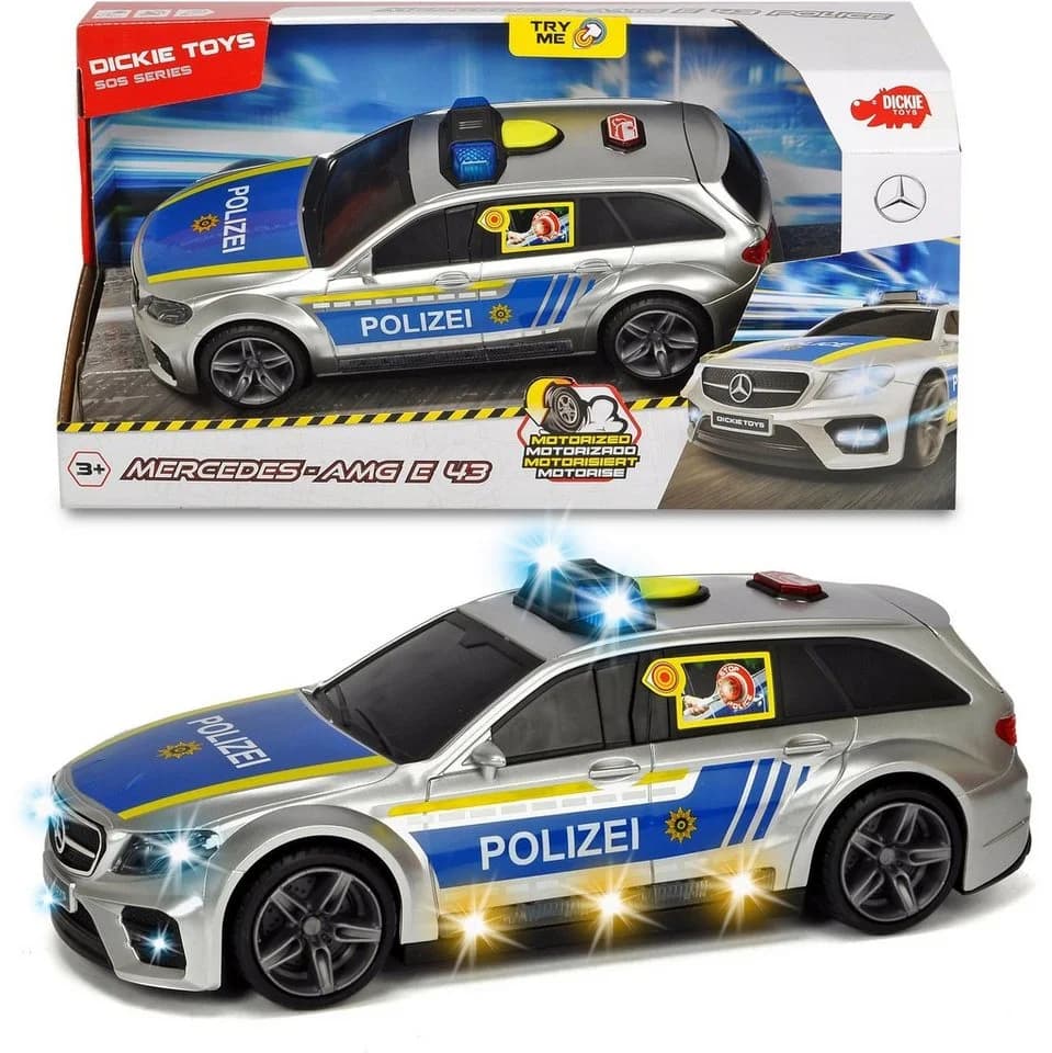 DICKIE TOYS Mercedes AMG E43 Polizei Spielzeugauto Blau/Silber - Bild 2