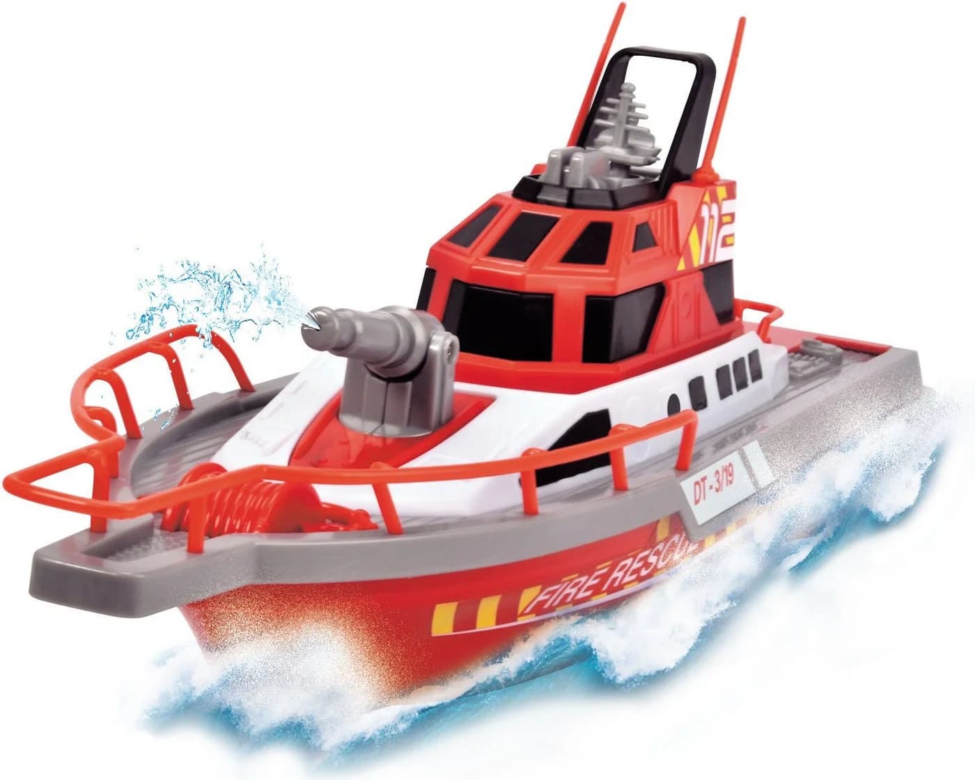 Dickie Toys RC-Boot Feuerwehrboot Rot mit Wasserspritzfunktion und Fernbedienung