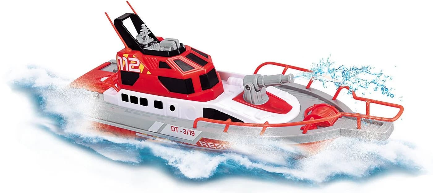 Dickie Toys RC-Boot Feuerwehrboot Rot mit Wasserspritzfunktion und Fernbedienung - Bild 3