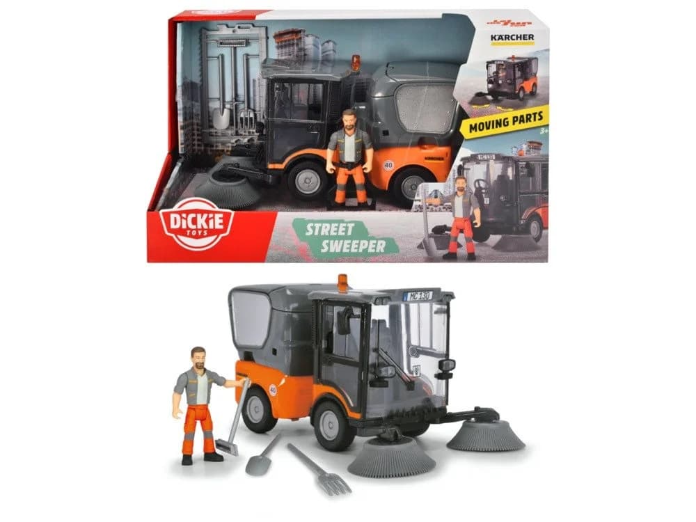 Dickie Toys Kärcher Street Sweeper Spielzeug-Kehrmaschine Orange Grau