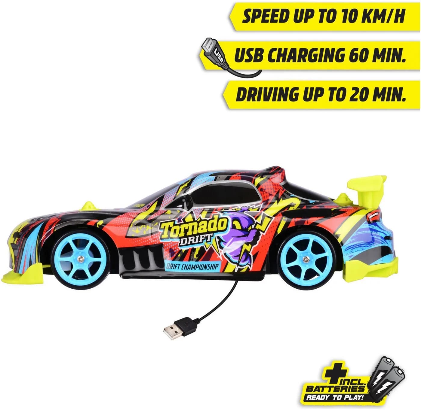 Dickie Toys RC-Auto Tornado Drift 2,4 GHz mit Beleuchtung und Allradantrieb - Bild 3