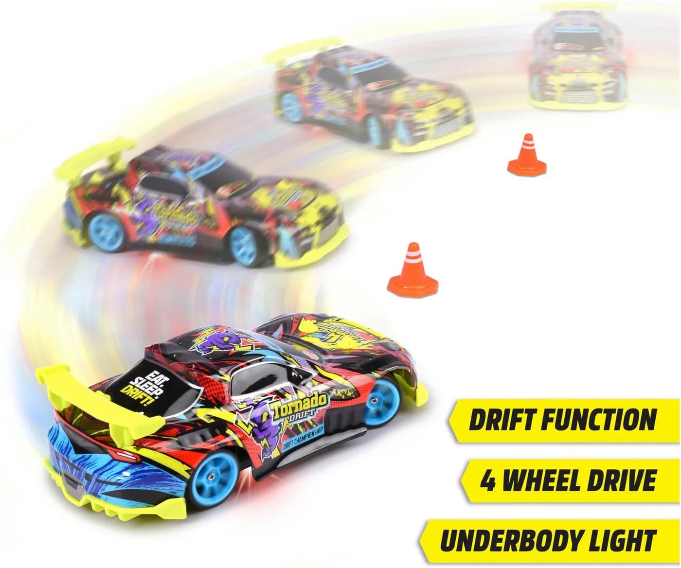 Dickie Toys RC-Auto Tornado Drift 2,4 GHz mit Beleuchtung und Allradantrieb - Bild 4