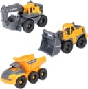 DICKIE TOYS Volvo Construction Set 3-tlg. Bagger Radlader Kipplaster Gelb Grau Bild 2