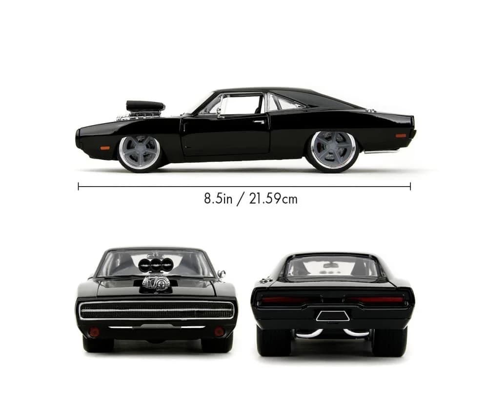 JADA Modellauto Fast & Furious 1970 Dodge Charger Schwarz 1:24 - Bild 3