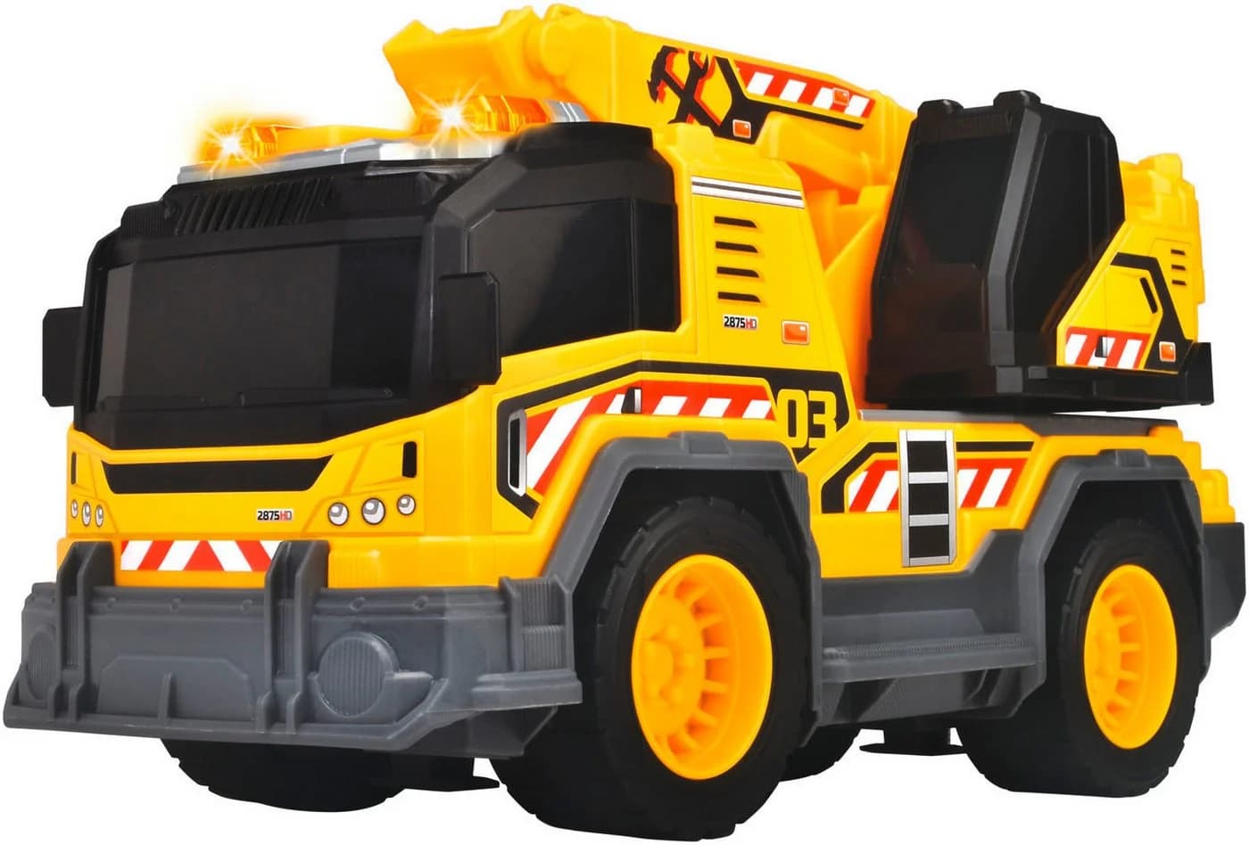 Dickie Toys Spielzeug-Baumaschine Excavator Truck Gelb mit Licht und Sound