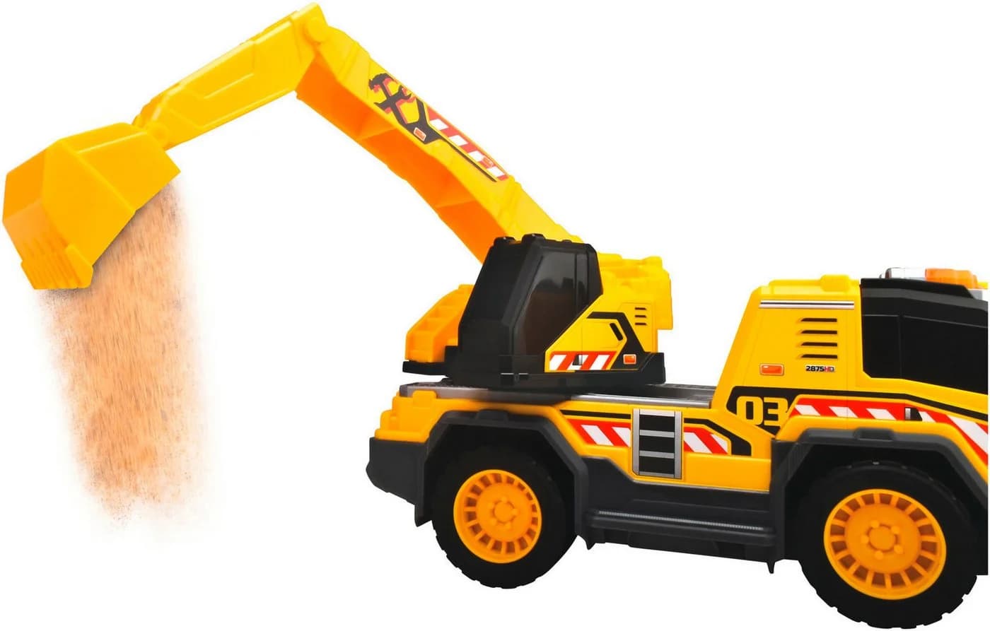 Dickie Toys Spielzeug-Baumaschine Excavator Truck Gelb mit Licht und Sound - Bild 4
