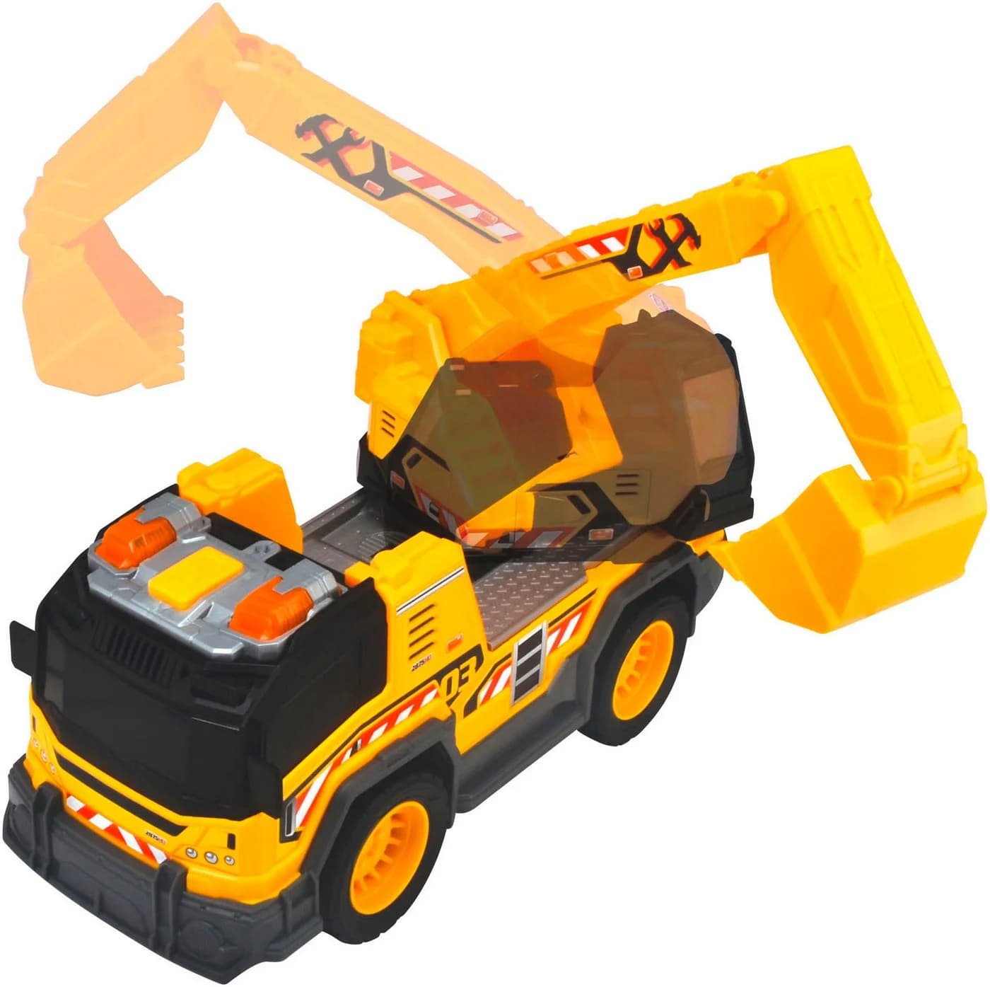 Dickie Toys Spielzeug-Baumaschine Excavator Truck Gelb mit Licht und Sound - Bild 5