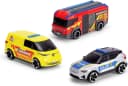 Dickie Toys SOS Team 3er-Set Spielzeugautos Feuerwehr Polizei Krankenwagen Bild 1