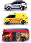 Dickie Toys SOS Team 3er-Set Spielzeugautos Feuerwehr Polizei Krankenwagen Bild 4