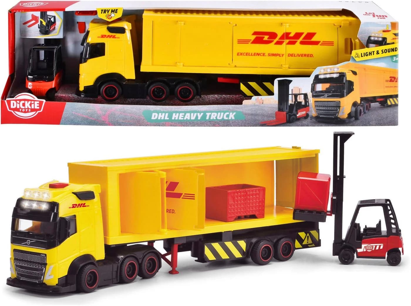 Dickie Toys Spielzeug-LKW DHL Truck Gelb mit Licht und Sound - Bild 2
