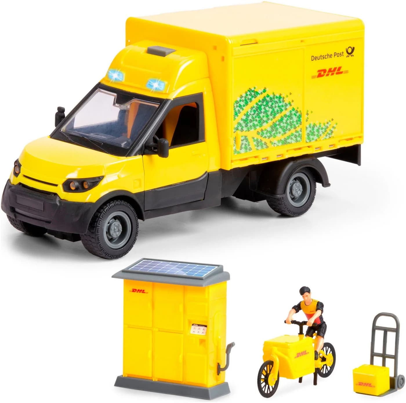 DICKIE TOYS DHL Delivery Set Spielzeugauto Gelb mit Licht & Sound - Bild 2