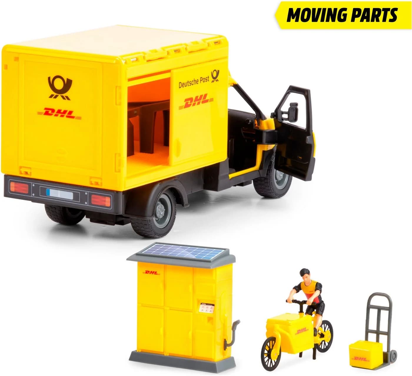DICKIE TOYS DHL Delivery Set Spielzeugauto Gelb mit Licht & Sound - Bild 5