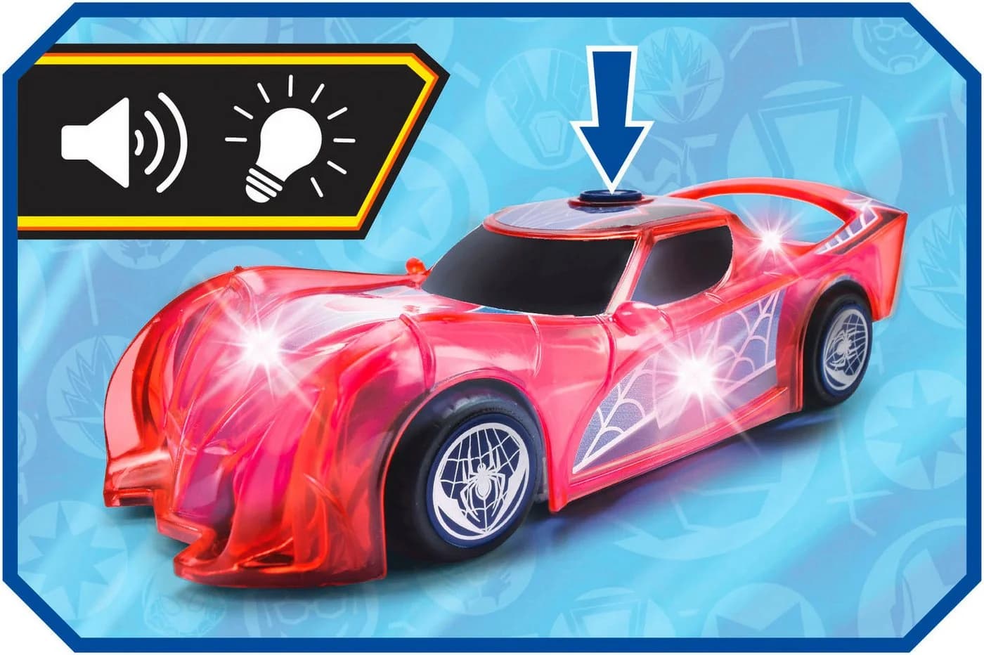 DICKIE TOYS Marvel Light Hero Spider-Man Spielzeug-Auto mit Licht und Sound - Bild 5