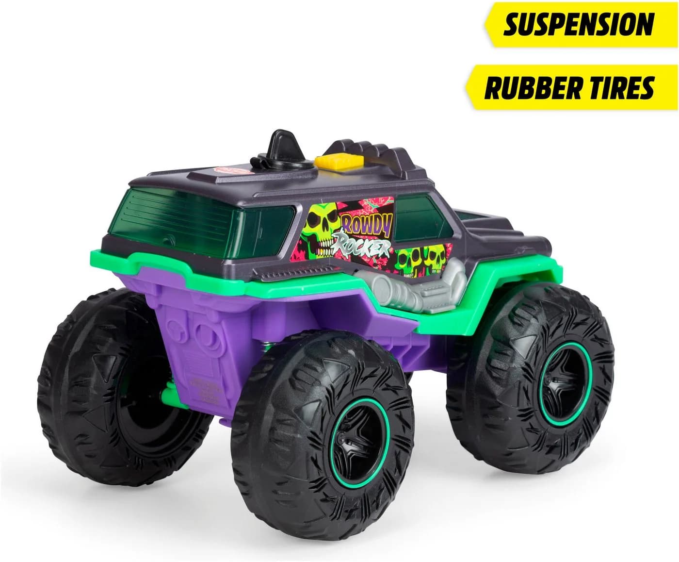 Dickie Toys Rowdy Rocker Monstertruck Grün/Schwarz mit Licht-, Sound- und Dampf-Effekten - Bild 3