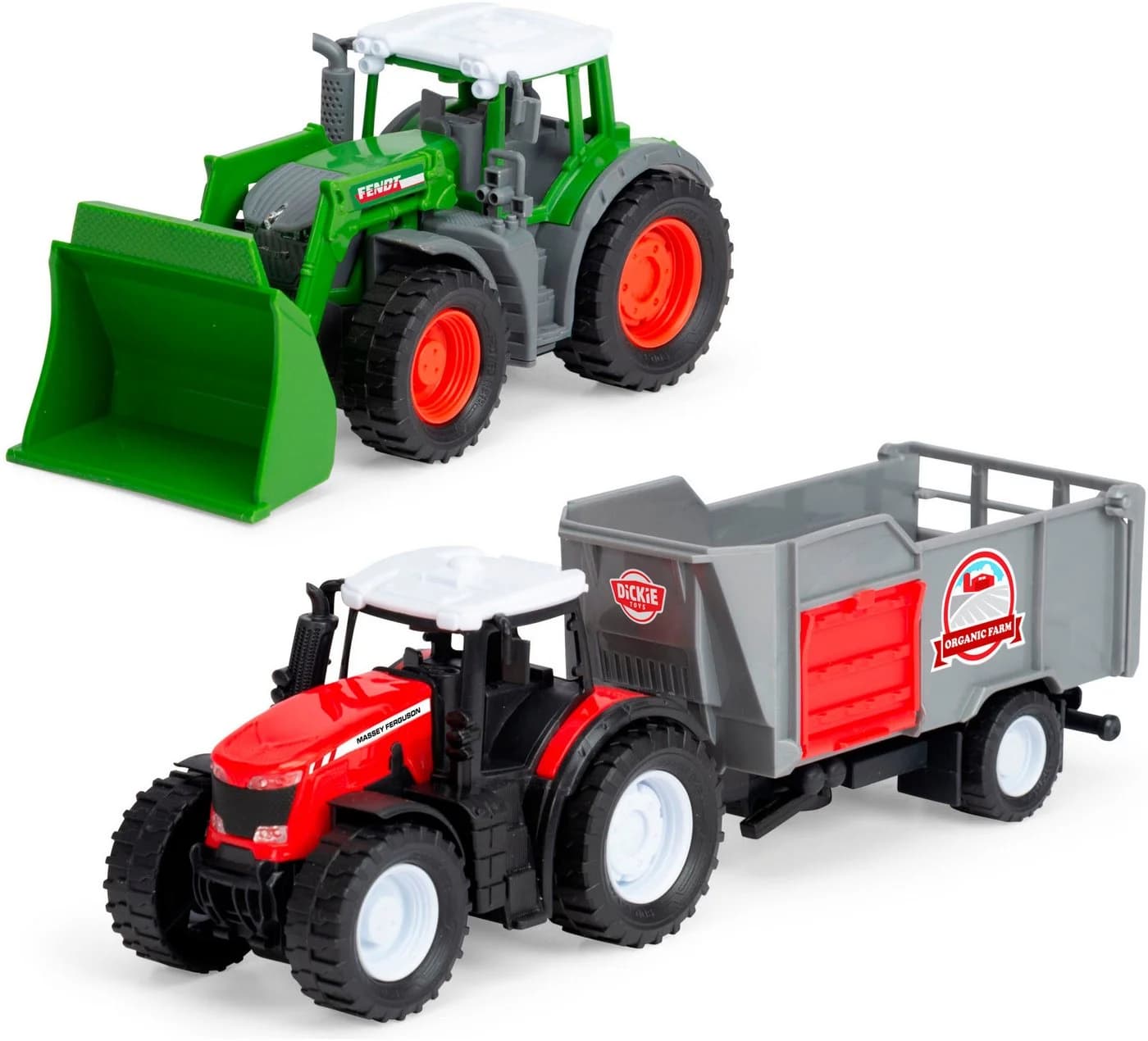 Dickie Toys Spielzeug-Traktor Farm Set 3-tlg. Fendt & Massey Ferguson