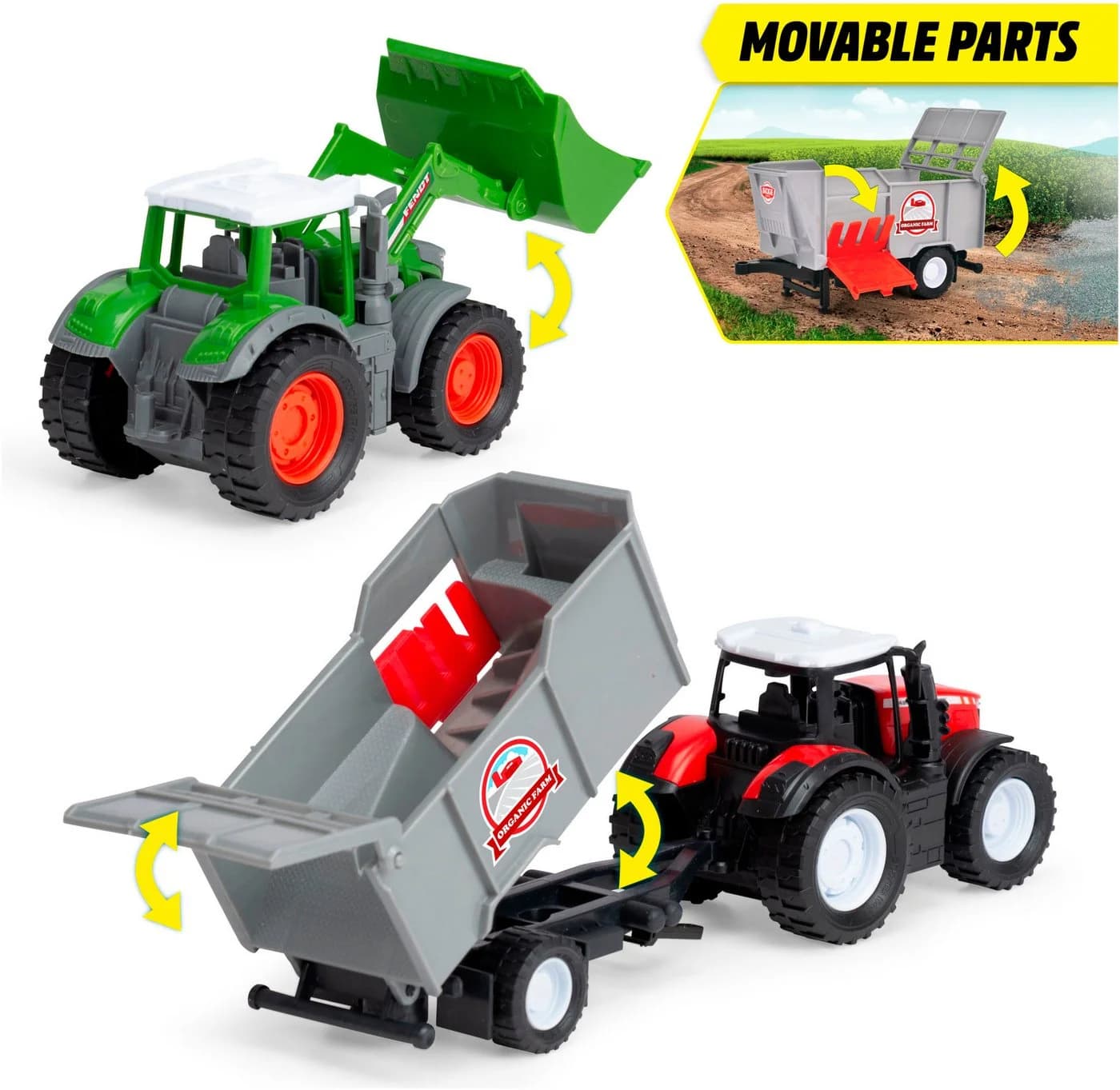 Dickie Toys Spielzeug-Traktor Farm Set 3-tlg. Fendt & Massey Ferguson - Bild 3