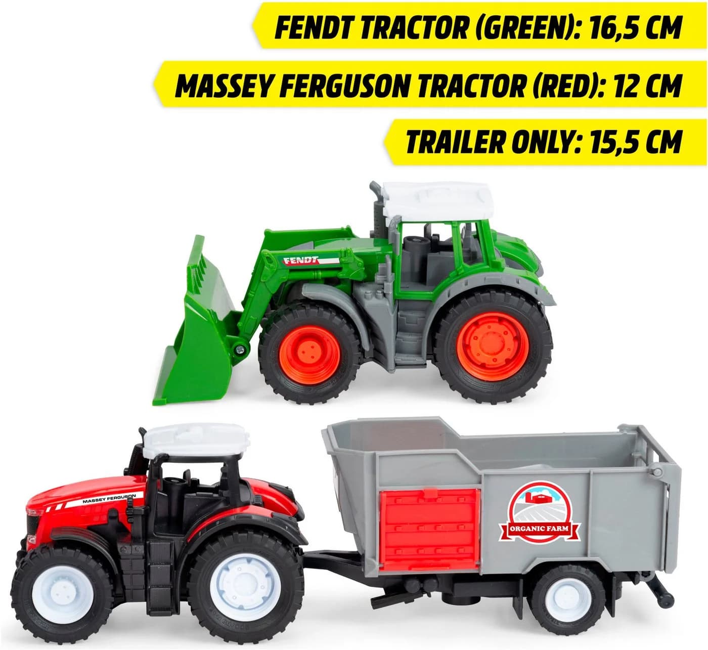 Dickie Toys Spielzeug-Traktor Farm Set 3-tlg. Fendt & Massey Ferguson - Bild 4