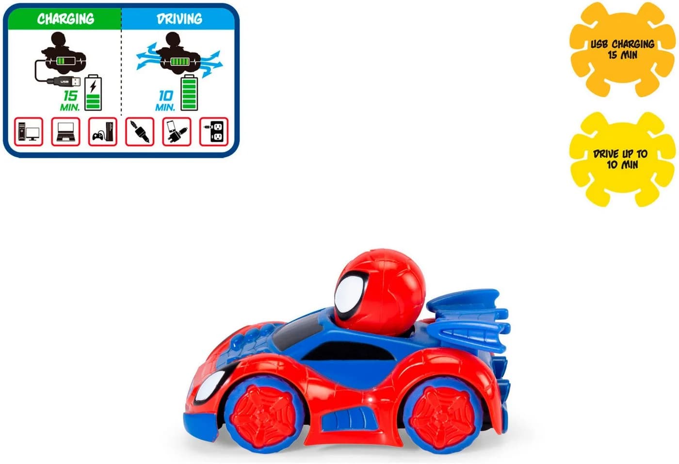 Dickie Toys RC-Auto RC Spidey Web-Crawler 1:50 Blau/Rot - Bild 4