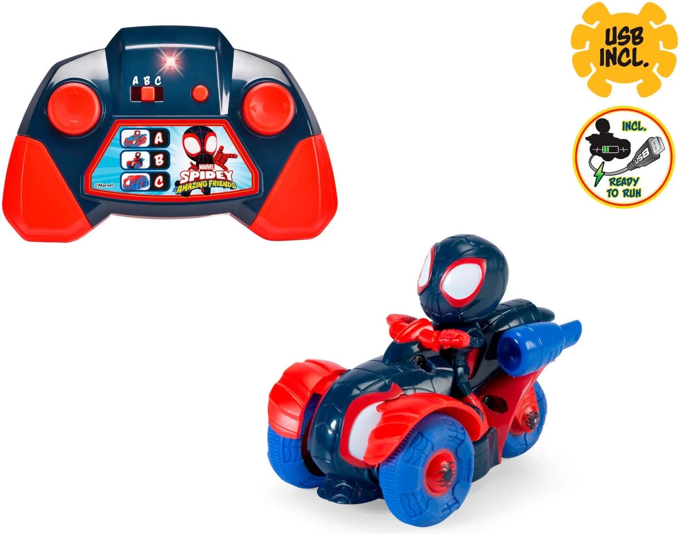 Dickie Toys RC-Auto Miles Techno-Racer 1:50 Blau/Rot/Grau