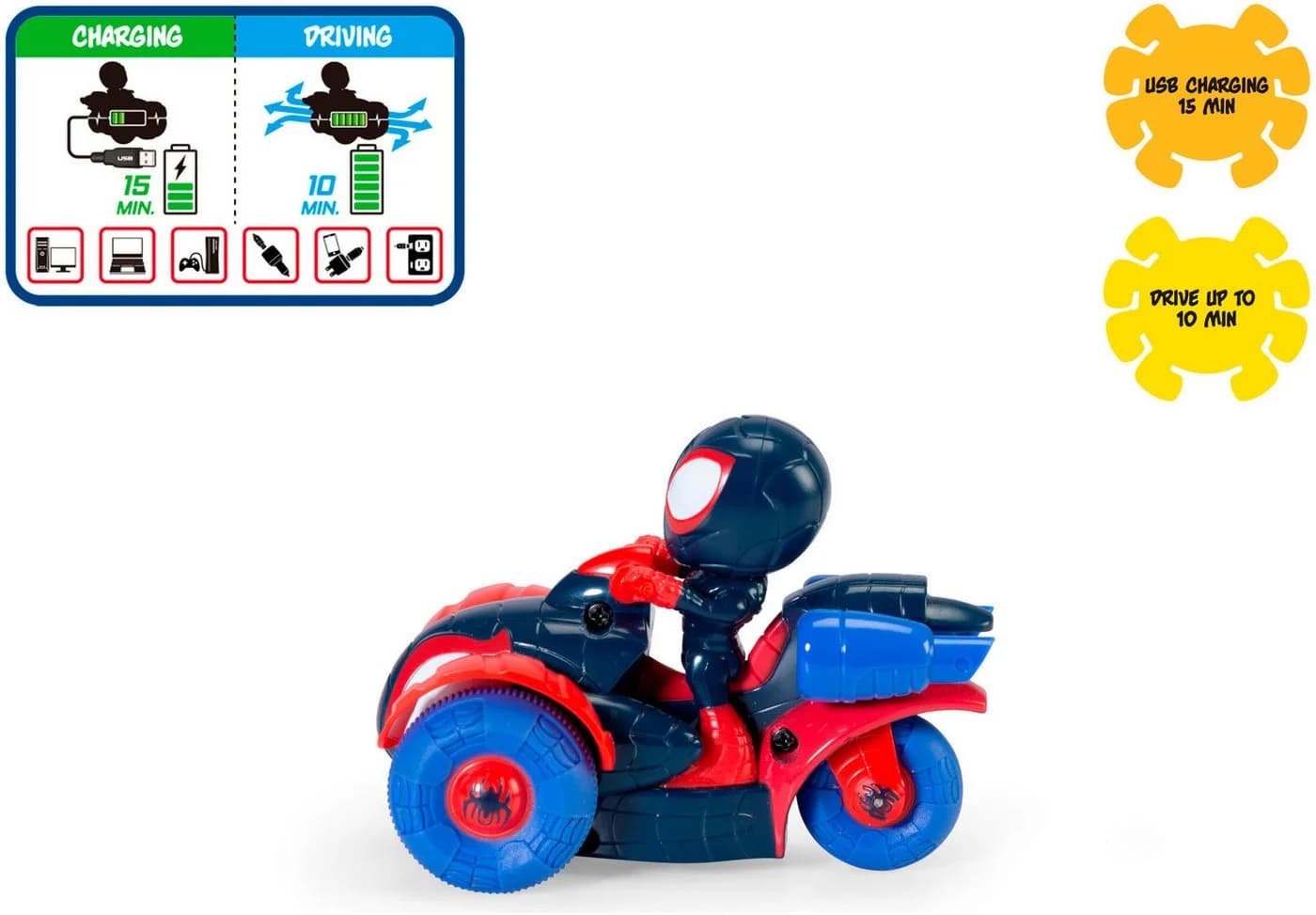 Dickie Toys RC-Auto Miles Techno-Racer 1:50 Blau/Rot/Grau - Bild 4