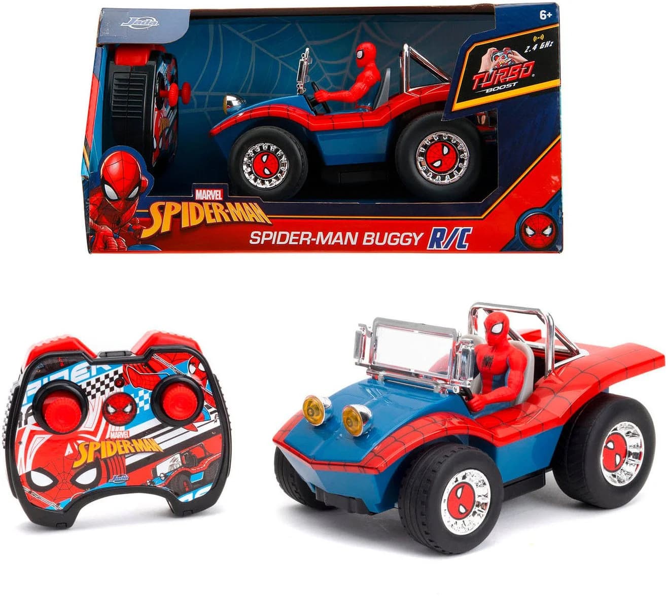 JADA Marvel Spider-Man RC Buggy 1:24 Rot/Blau Ferngesteuert - Bild 2