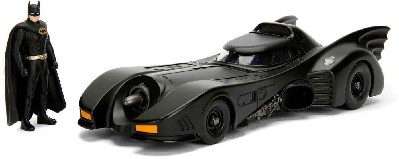 JADA Spielzeug-Auto Batman 1989 Batmobil Schwarz mit Figur - Bild 3