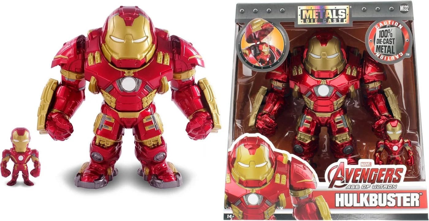 JADA Actionfigur Marvel Hulkbuster + Ironman Figur Rot Metall