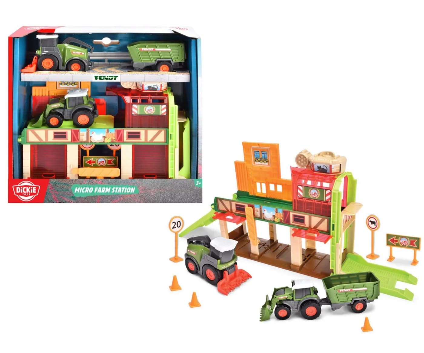 Dickie Toys Spiel-Gebäude Micro Farm Station Bunt