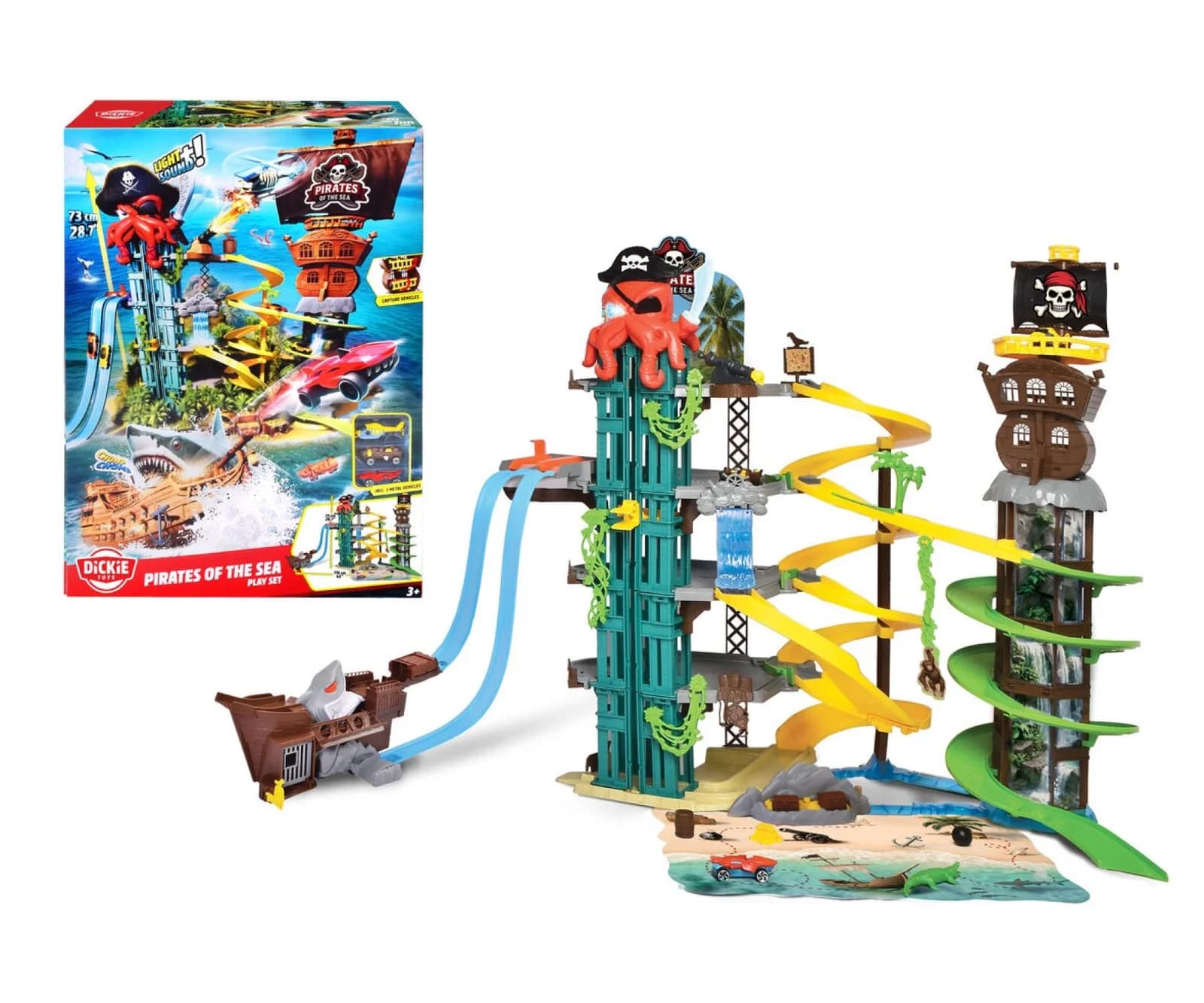 DICKIE TOYS Spiel-Parkgarage Pirates of the Sea bunt mit Licht und Sound