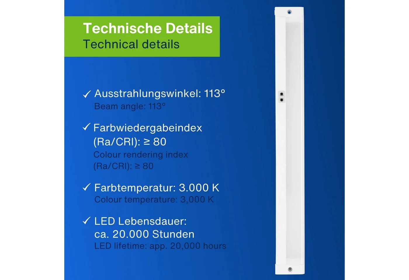 REV LED Unterbauleuchte 4W 3000K Warmweiß Dimmbar mit Sensor - Bild 5