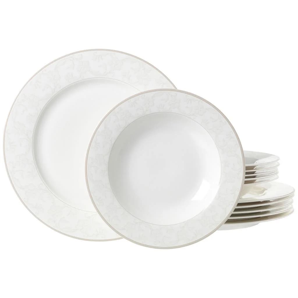 Ritzenhoff Breker Tafelservice Isabella 12-teilig Beige Keramik - Bild 2