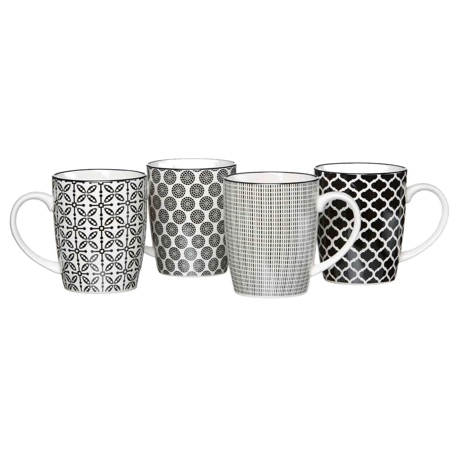 Ritzenhoff Breker Kaffeebecherset Takeo 4-teilig Schwarz/Weiß Keramik - Bild 2