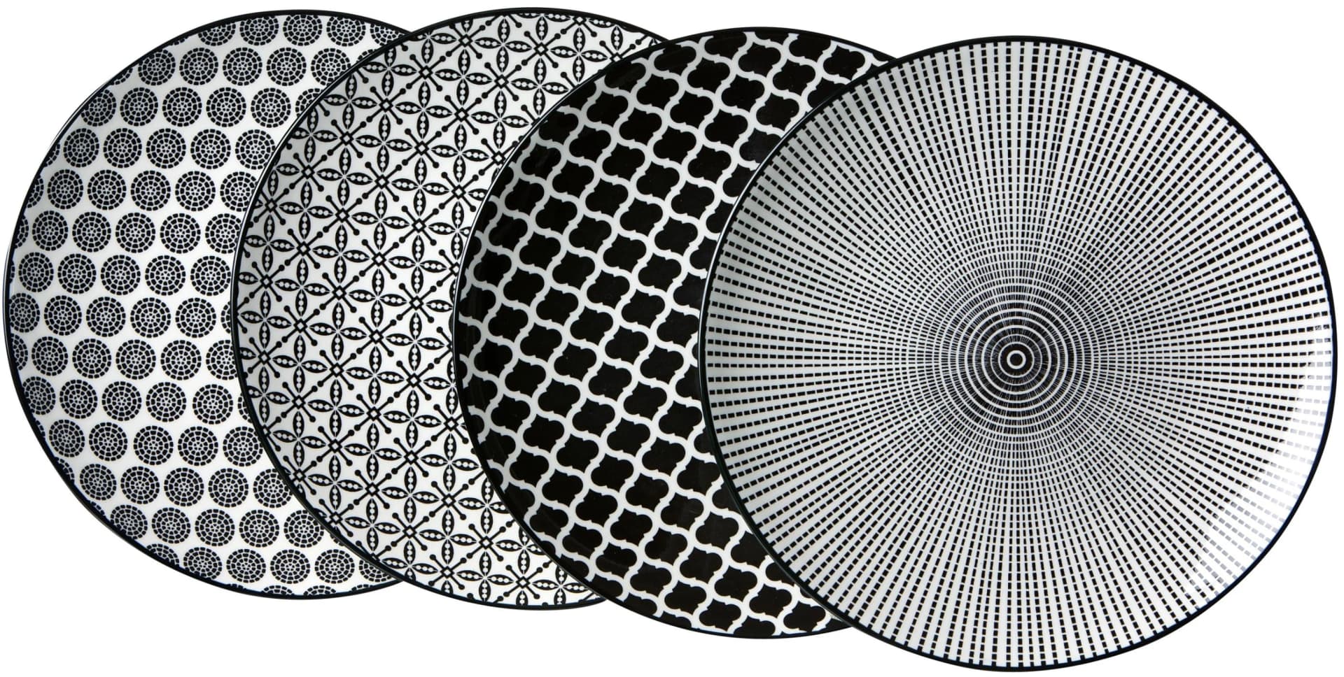 Ritzenhoff & Breker TAKEO Speiseteller-Set 4-teilig Schwarz-Weiß - Bild 2
