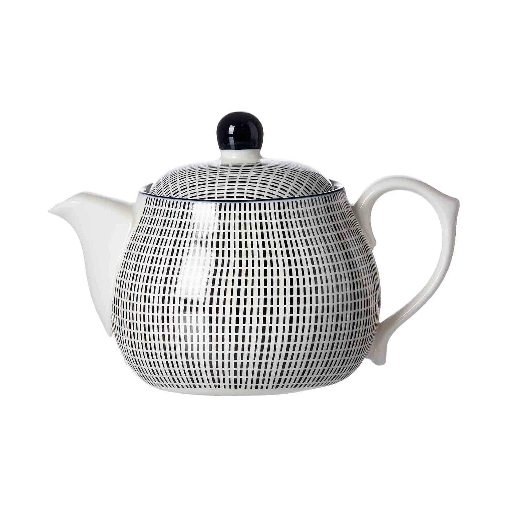 Ritzenhoff Breker Teekanne Takeo Schwarz/Weiß Keramik Ornament 500 ml