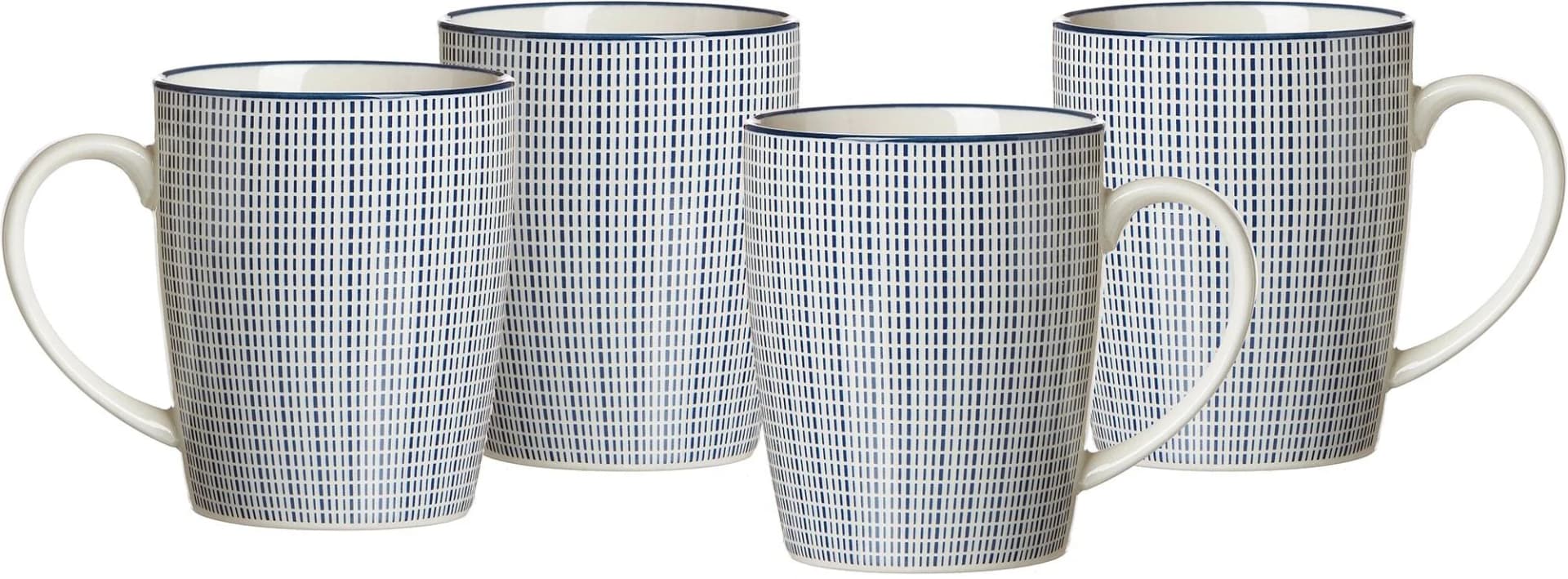 Ritzenhoff & Breker Kaffeebecher Royal Makoto Weiß/Blau Keramik 4-teilig - Bild 2
