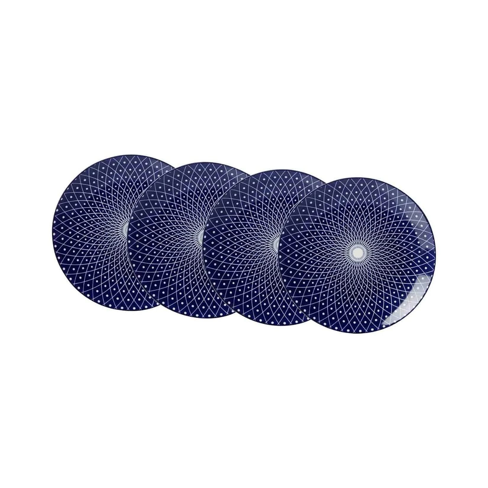Ritzenhoff & Breker Dessertteller Royal Reiko 4-tlg. Weiß/Blau Keramik