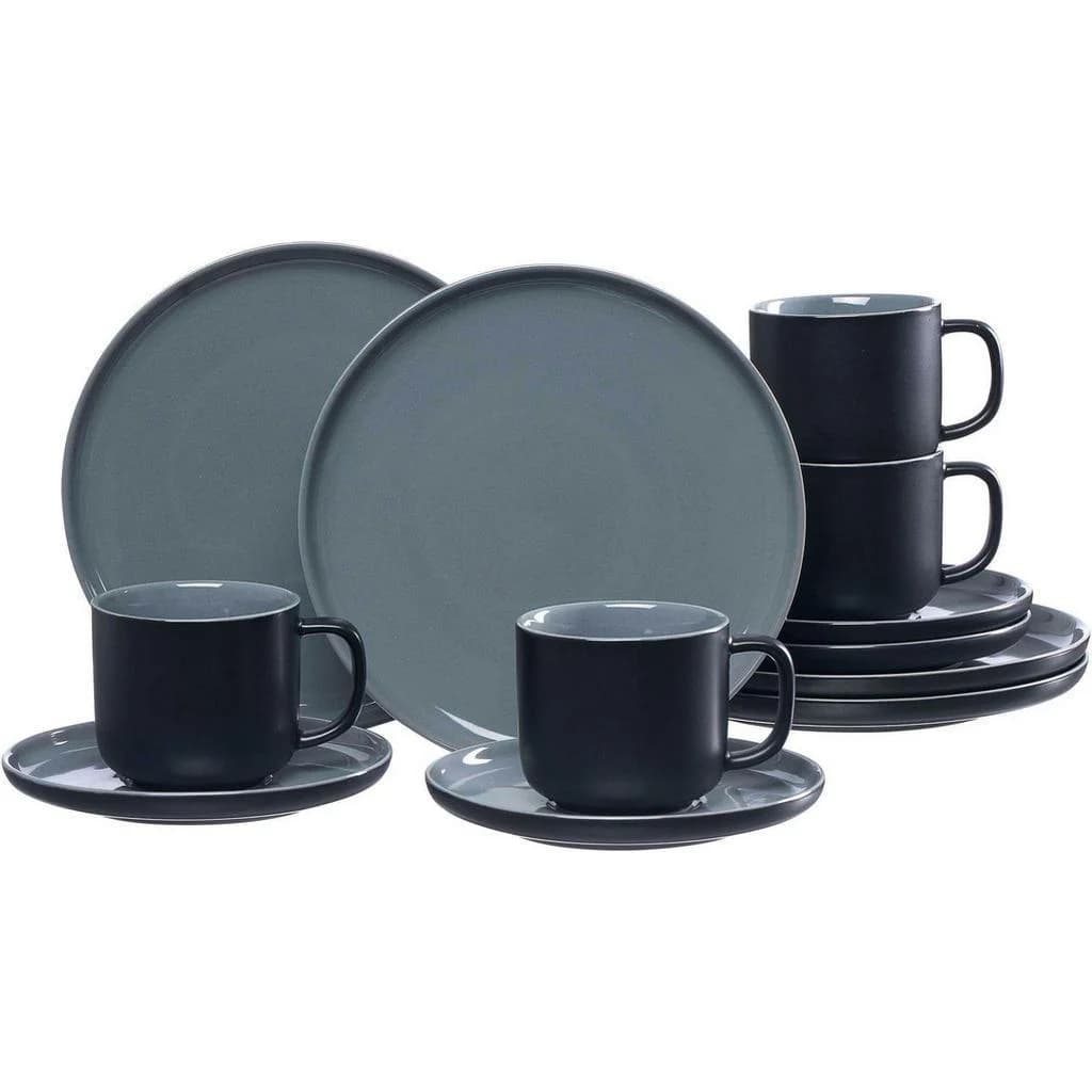 Ritzenhoff Breker Kaffeeservice Jasper, 12-teilig, Schwarz