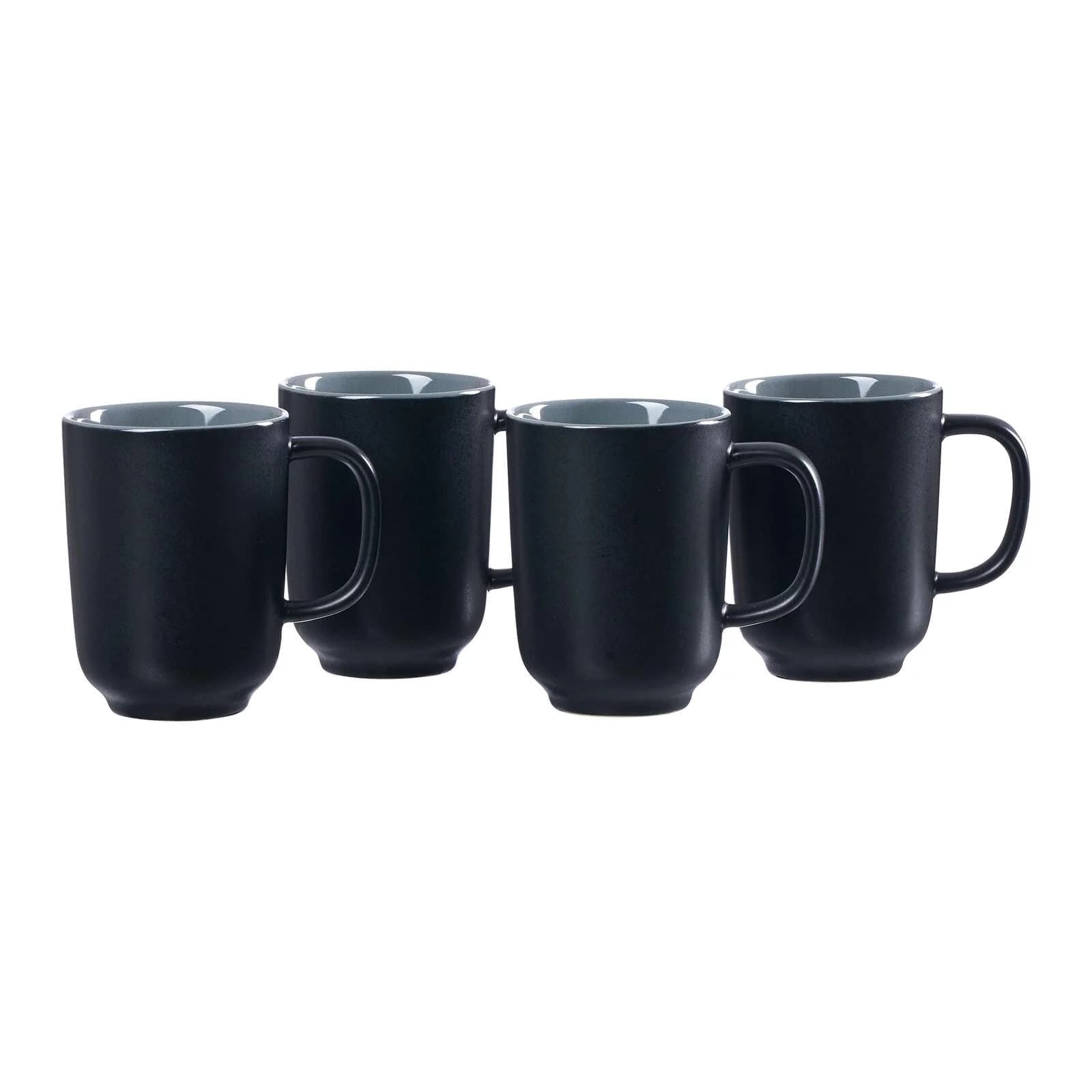 Ritzenhoff & Breker Kaffeebecher Jasper 285 ml 4er Set Schwarz Keramik