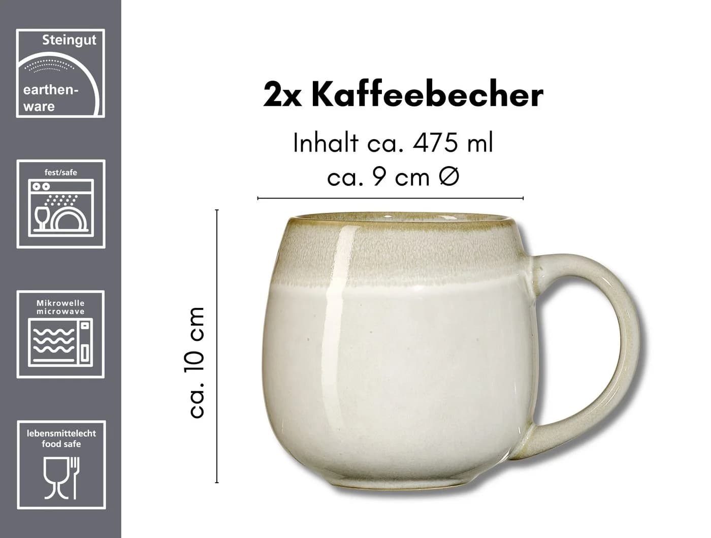 Ritzenhoff & Breker Kaffeebecher „Hygge“ Grau - Bild 3
