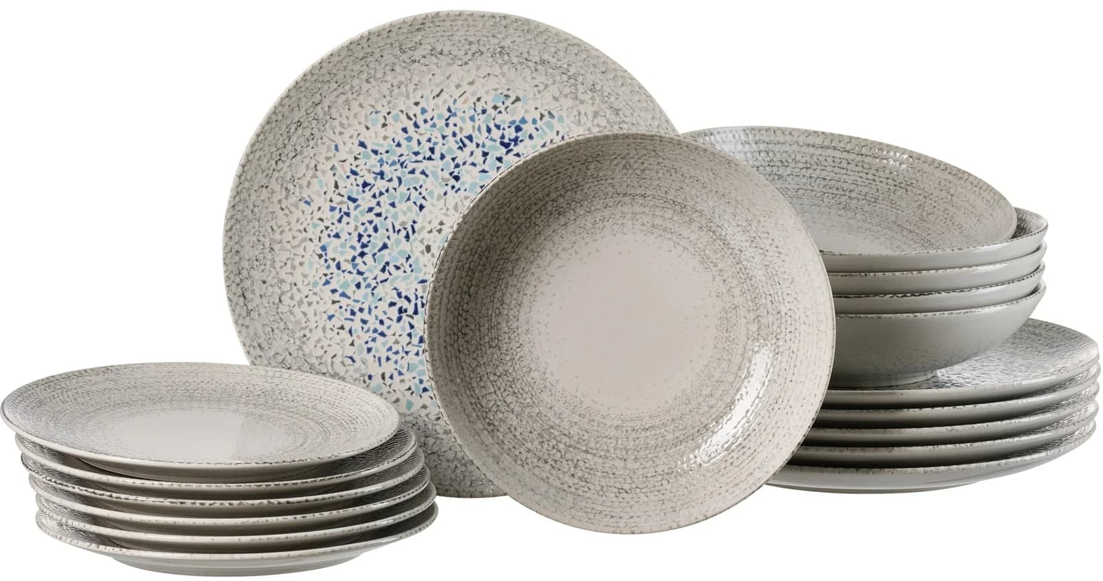 Tafelservice RITZENHOFF & BREKER "Rimini", grau, 18 Stk., Steinzeug, Geschirr-Sets, aus Steinzeug für 6 Personen - Bild 2