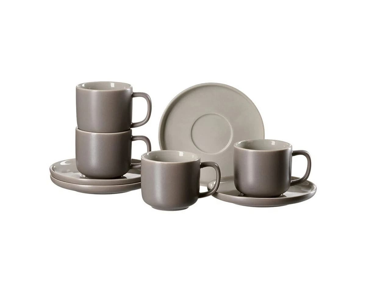 Ritzenhoff & Breker Kaffeeservice Jasper 8-tlg. Braun Steingut