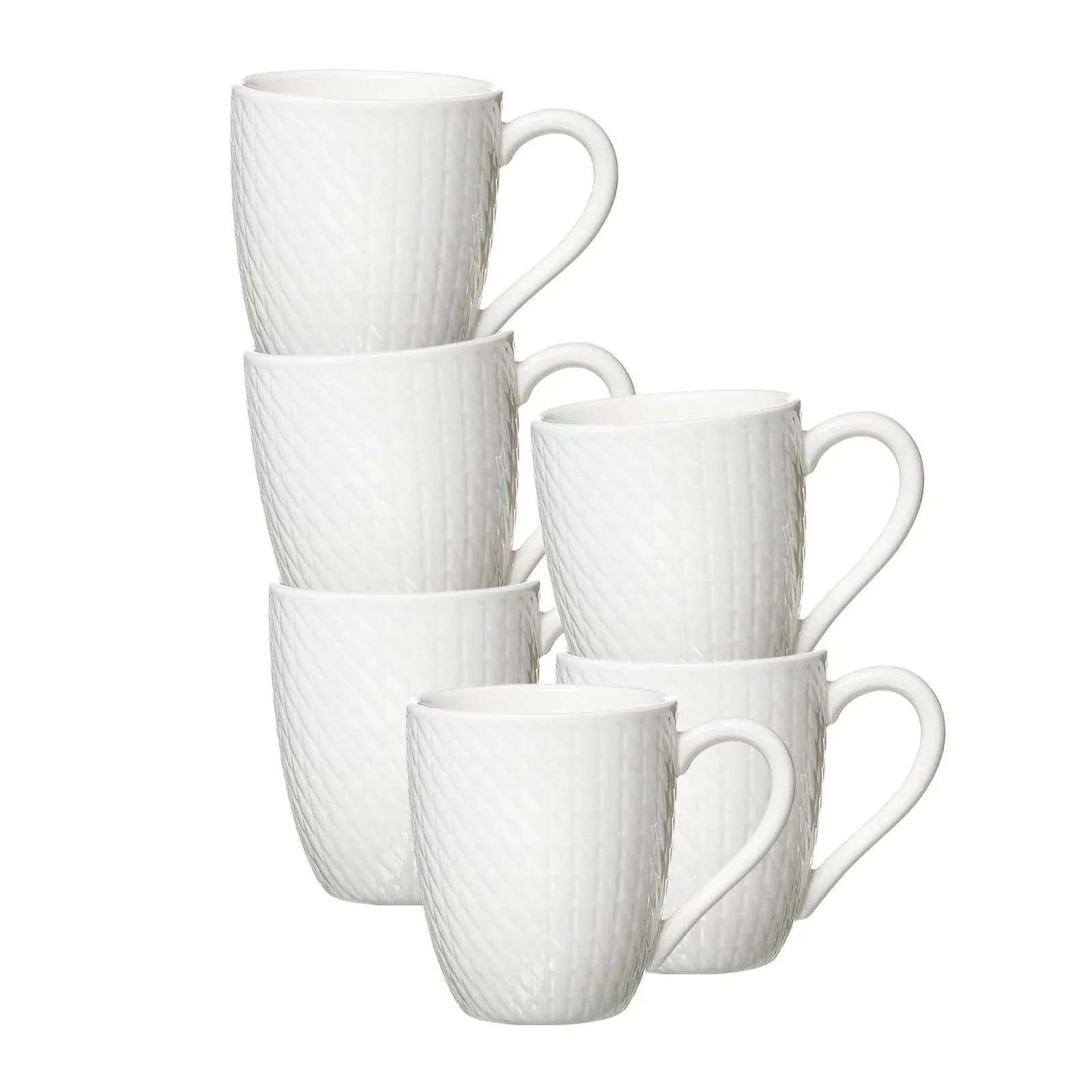 Ritzenhoff & Breker Saphir Becher 6er Set Weiß Porzellan