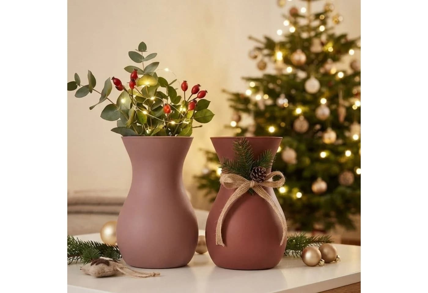 Ritzenhoff & Breker Tischvase Glasvasen-Set Annalena 2-teilig Rosa - Bild 3