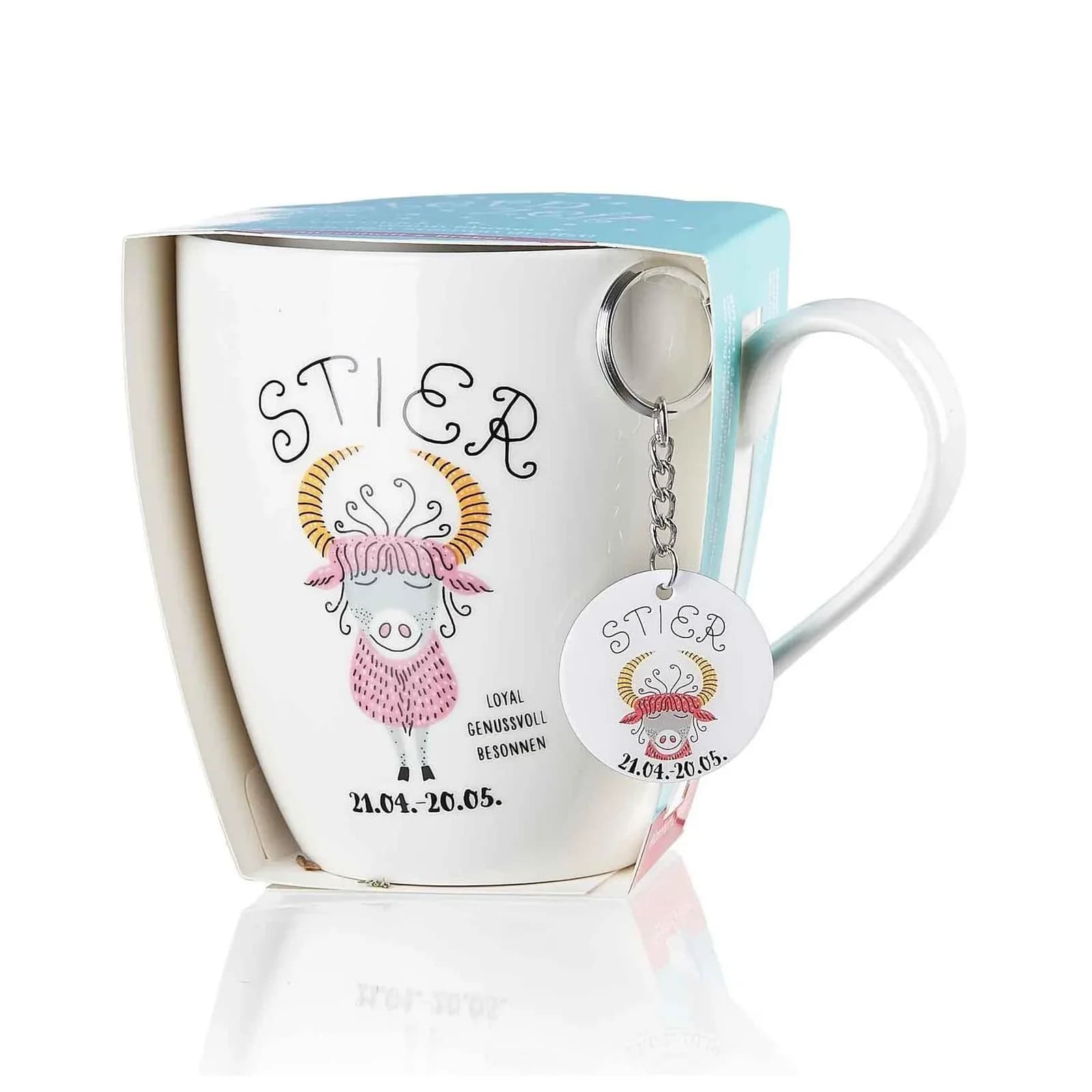 Ritzenhoff & Breker Jumbotasse Stier ASTRO 650 ml mit Schlüsselanhänger