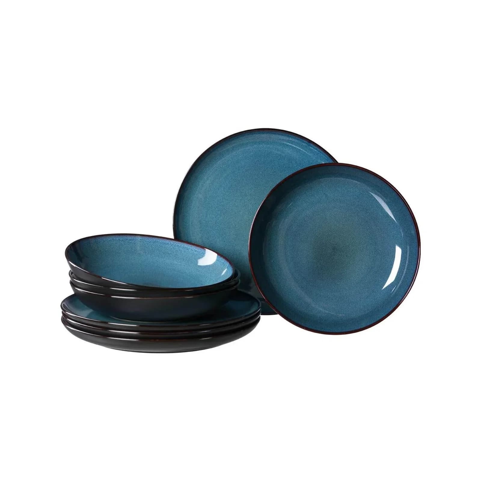 Ritzenhoff Breker Tafelservice Bali 8-teilig Blau Keramik
