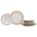 Ritzenhoff Breker Tafelservice Geo 12-teilig Weiß/Beige Keramik Bild 1