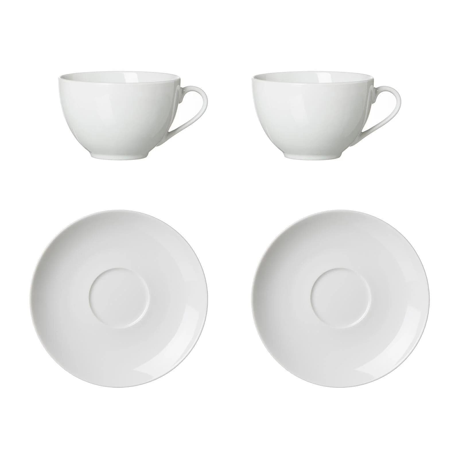 Ritzenhoff & Breker Cappuccinoset Bianco 4-teilig Weiß Porzellan