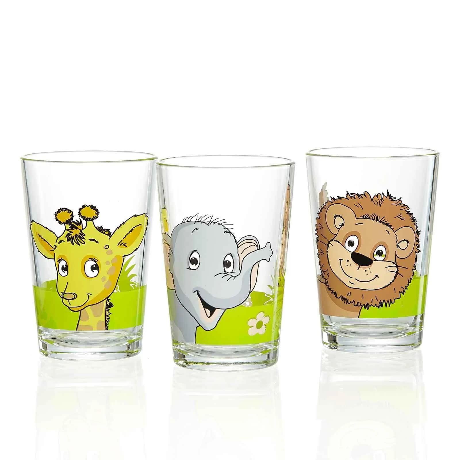 Trinkglas-Set AFRIKATIERE 3 teilig Glas 205ml