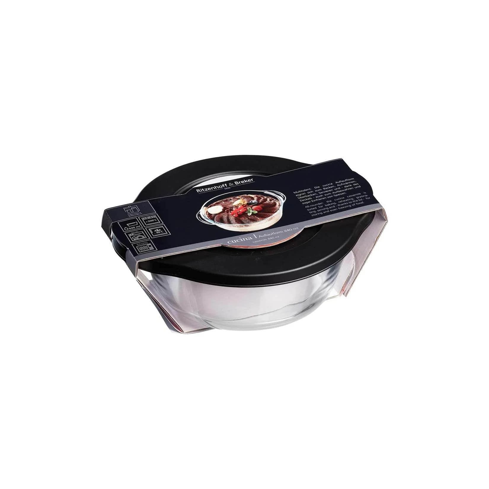 Ritzenhoff & Breker Auflaufform Cucina 840 ml mit Frischhaltedeckel